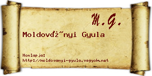 Moldoványi Gyula névjegykártya
