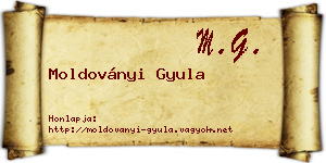 Moldoványi Gyula névjegykártya