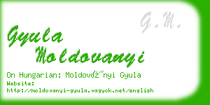 gyula moldovanyi business card